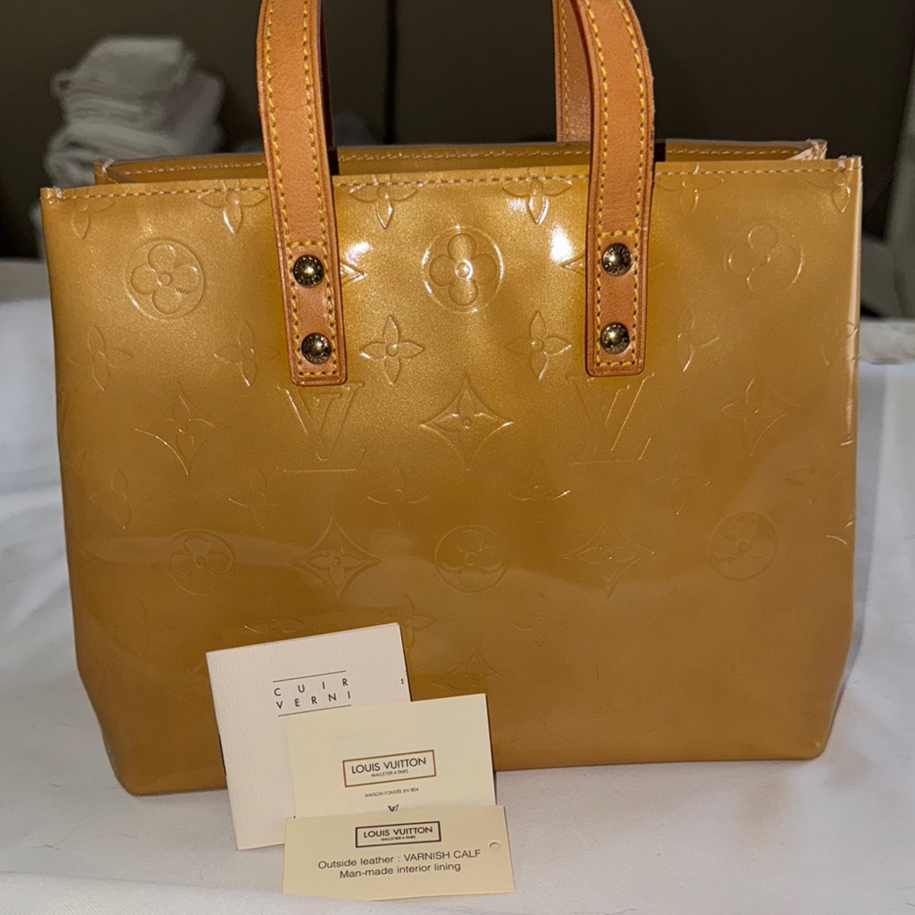 Mini Louis Vuitton Tan Vernis Handbag